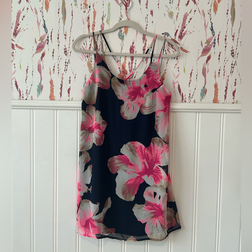 Floral Print Strappy Back Dress